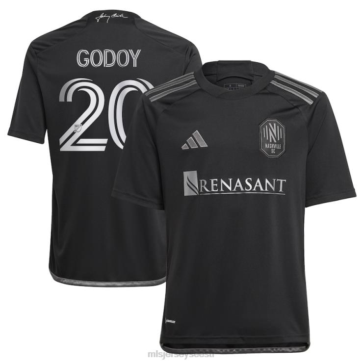 MLS Jerseys lapsed nashville sc anibal godoy adidas black 2023 mees mustas komplektis koopiamängija särk P0VN929 särk