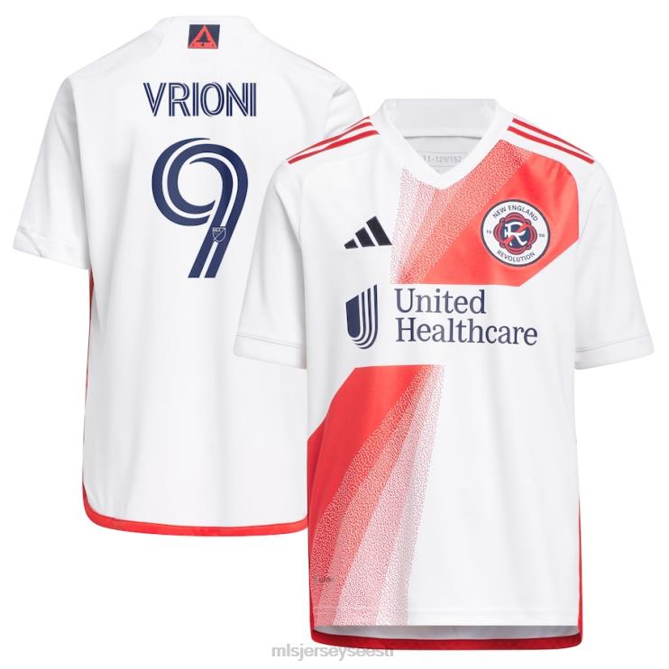 MLS Jerseys lapsed Uus-Inglismaa revolutsioon giacomo vrioni adidas valge 2023 defiance replica jersey P0VN1131 särk