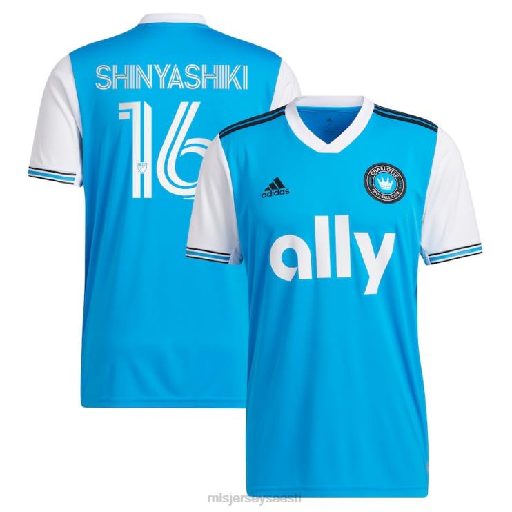 MLS Jerseys mehed charlotte fc andre shinyashiki adidas sinine 2022 esmane koopia mängija särk P0VN942 särk