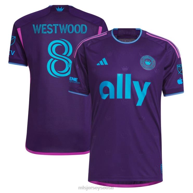 MLS Jerseys mehed charlotte fc ashley westwood adidas lilla 2023 kroonijuveeli komplekt autentne jersey P0VN717 särk