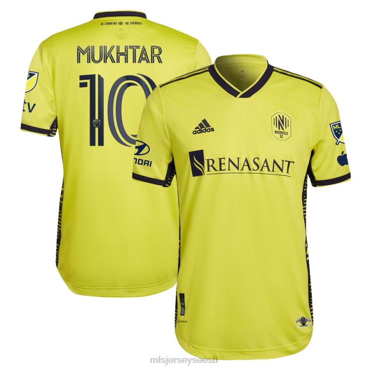 MLS Jerseys mehed nashville sc hany mukhtar adidas kollane 2023 kodukomplekt autentne mängija särk P0VN450 särk