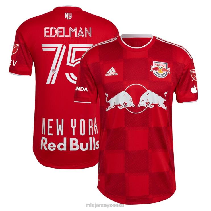 MLS Jerseys mehed new york red bulls daniel edelman adidas red 2023 1ritmo autentne mängija särk P0VN812 särk