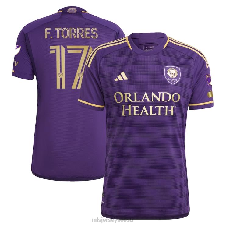 MLS Jerseys mehed orlando city sc facundo torres adidas purple 2023 seinakomplekt autentne mängija särk P0VN1325 särk