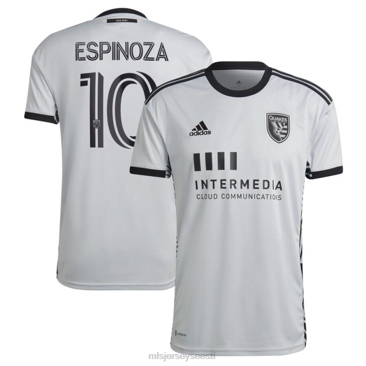 MLS Jerseys mehed san Jose'i maavärinad cristian espinoza adidas gray 2022 loojakomplekti koopiamängija särk P0VN1421 särk