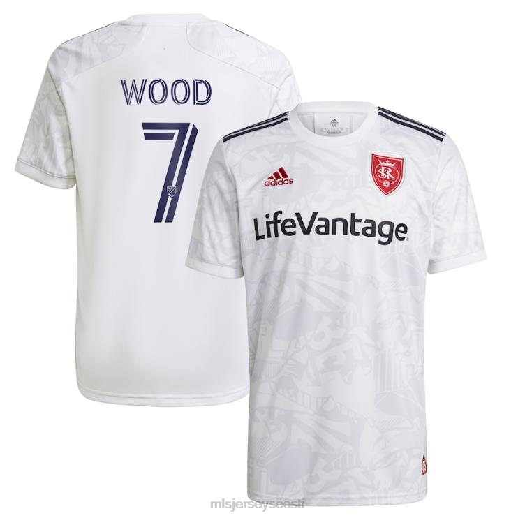 MLS Jerseys mehed tõeline soolajärv, bobby wood adidas white 2021 toetaja teise komplekti koopiamängija särk P0VN1408 särk