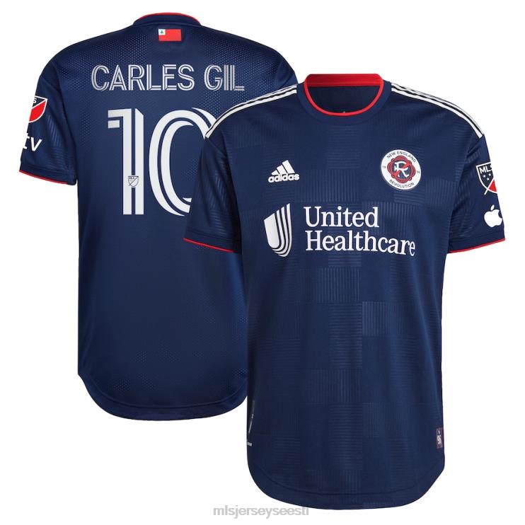 MLS Jerseys mehed Uus-Inglismaa revolutsioon Carles Gil Adidas Navy 2023 The Liberty Kit autentne mängija särk P0VN298 särk