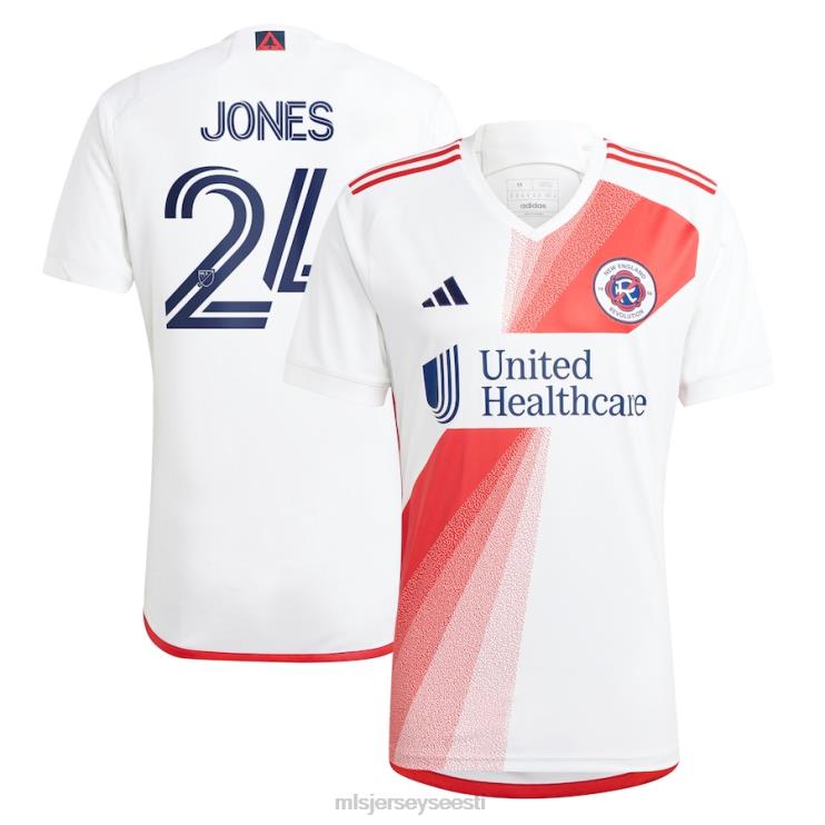 MLS Jerseys mehed Uus-Inglismaa revolutsioon dejuan jones Adidase valge 2023. aasta defiance koopia trikoo P0VN934 särk