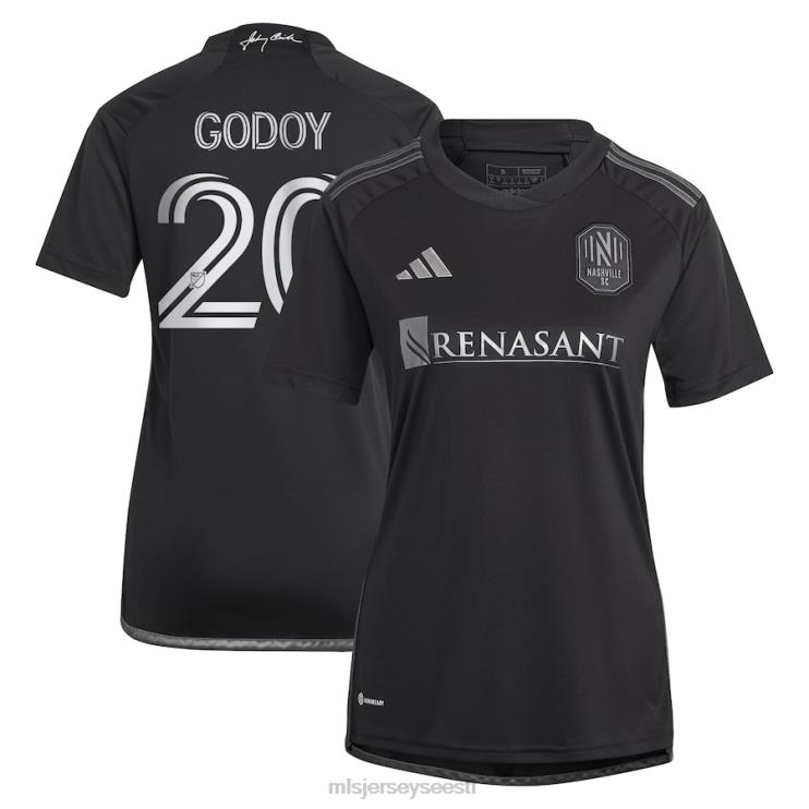 MLS Jerseys naised nashville sc anibal godoy adidas black 2023 mees mustas komplektis koopiamängija särk P0VN1098 särk