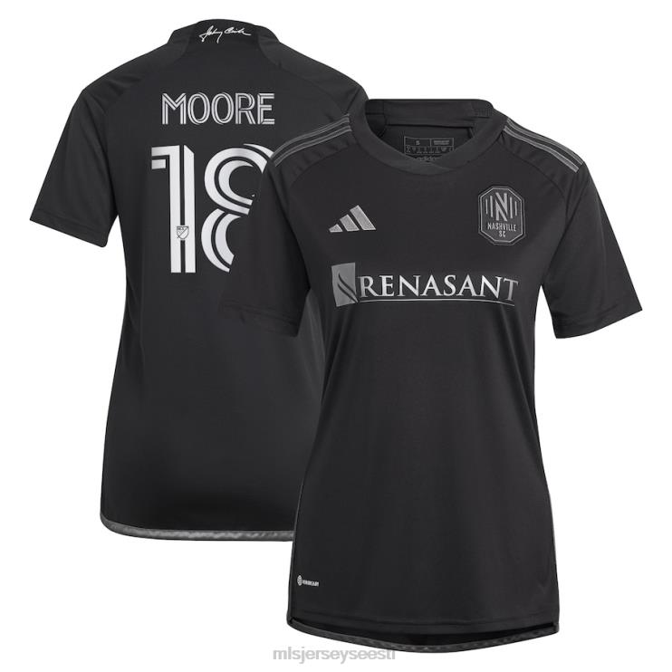 MLS Jerseys naised nashville sc shaq moore adidas black 2023 mees mustas komplektis koopiamängija särk P0VN1522 särk