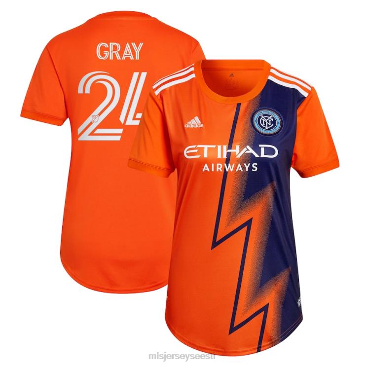 MLS Jerseys naised new york city fc tayvon hall adidas orange 2022 volti komplekti koopiamängija särk P0VN1228 särk