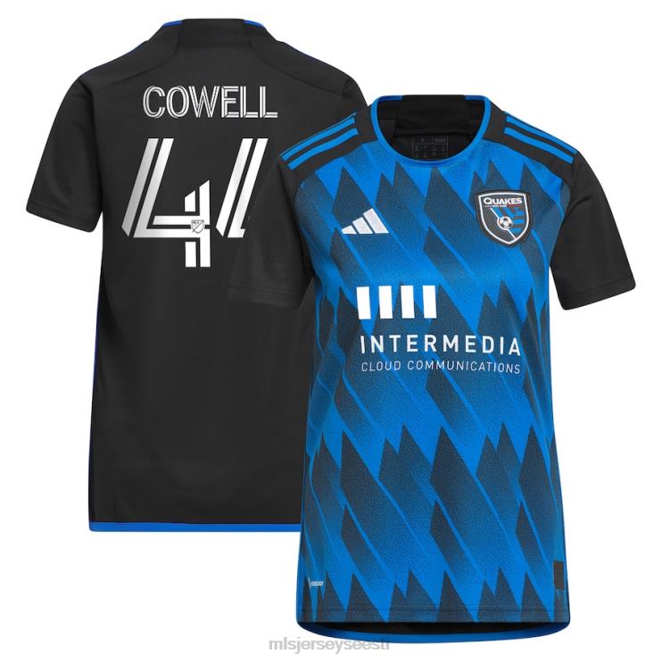 MLS Jerseys naised San Jose'i maavärinate cade Cowell Adidase sinine 2023 Active Fault jersey koopia trikoo P0VN1462 särk