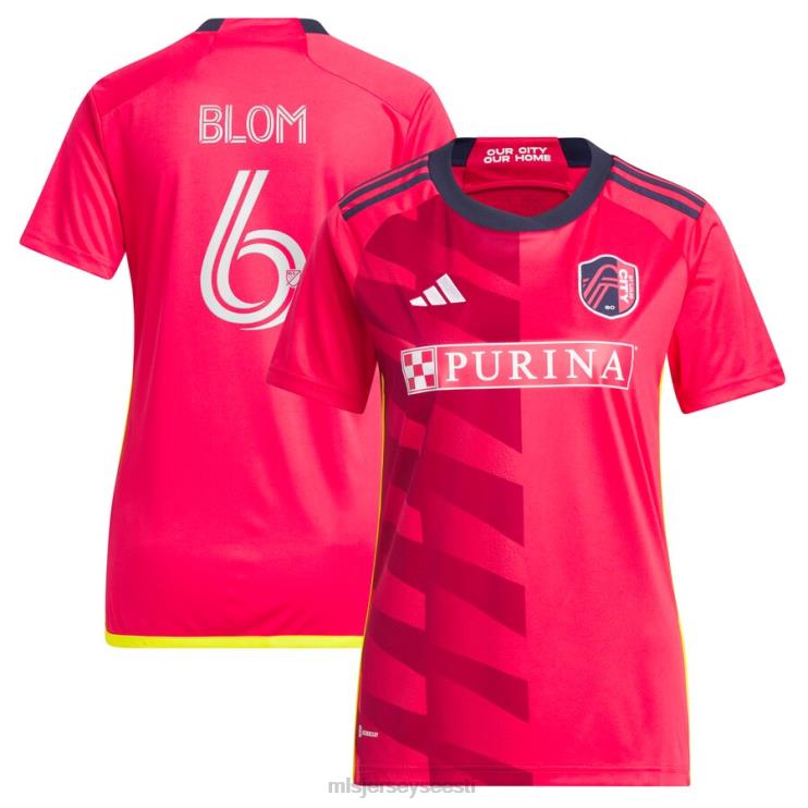 MLS Jerseys naised St. louis city sc njabulo blom adidas red 2023 the spirit kit koopia jersey P0VN1417 särk